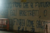 PalaDozza, scritte contro Romagnoli