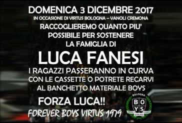 Forever Boys Virtus 1979, raccolta fondi a favore di Luca Fanesi
