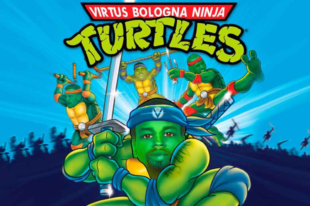 Virtus, per la BCL ecco i bianconeri in versione Tartarughe Ninja