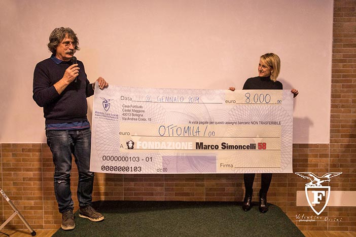 Fortitudo arriva a 8.000 euro la quota devoluta alla Fondazione Simoncelli
