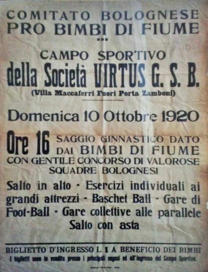 Il volantino dell'evento del 10 ottobre 1920