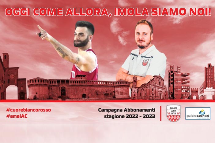 Andrea Costa Imola: campagna abbonamenti stagione 2022/2023
